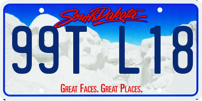 SD license plate 99TL18