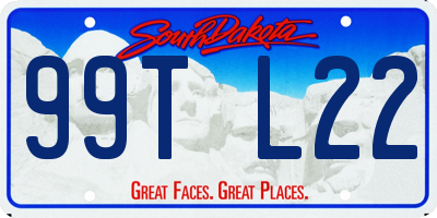 SD license plate 99TL22