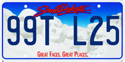 SD license plate 99TL25