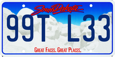 SD license plate 99TL33