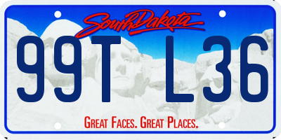 SD license plate 99TL36