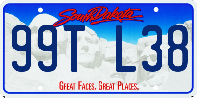 SD license plate 99TL38