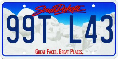 SD license plate 99TL43