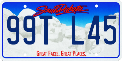 SD license plate 99TL45