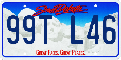 SD license plate 99TL46