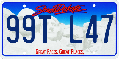 SD license plate 99TL47