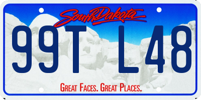 SD license plate 99TL48