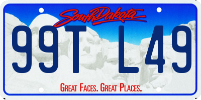 SD license plate 99TL49