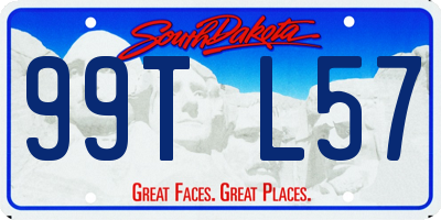 SD license plate 99TL57