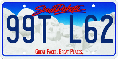 SD license plate 99TL62