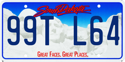 SD license plate 99TL64