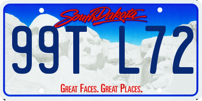 SD license plate 99TL72