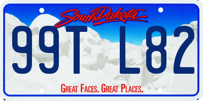 SD license plate 99TL82
