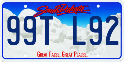 SD license plate 99TL92