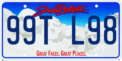 SD license plate 99TL98