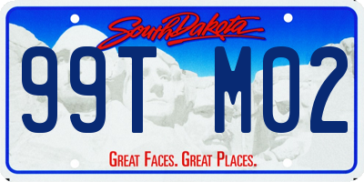 SD license plate 99TM02