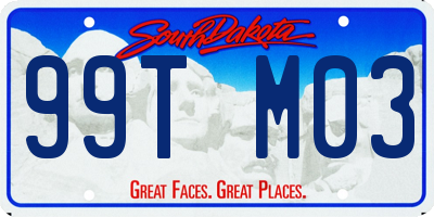 SD license plate 99TM03