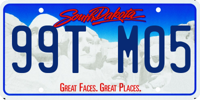 SD license plate 99TM05