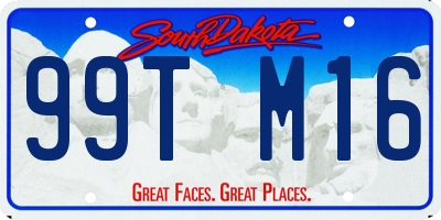 SD license plate 99TM16