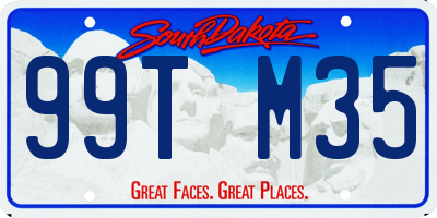 SD license plate 99TM35