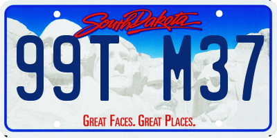 SD license plate 99TM37