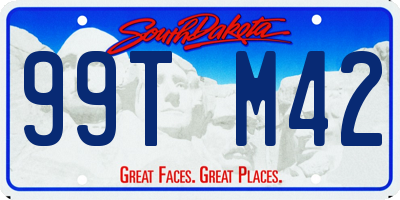 SD license plate 99TM42