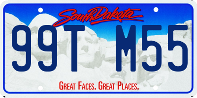 SD license plate 99TM55