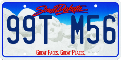 SD license plate 99TM56