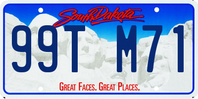 SD license plate 99TM71
