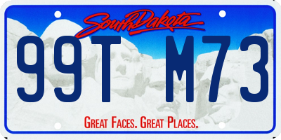 SD license plate 99TM73
