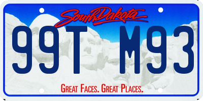 SD license plate 99TM93