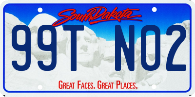 SD license plate 99TN02