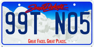 SD license plate 99TN05