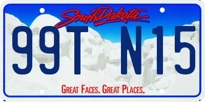 SD license plate 99TN15
