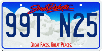 SD license plate 99TN25