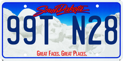SD license plate 99TN28