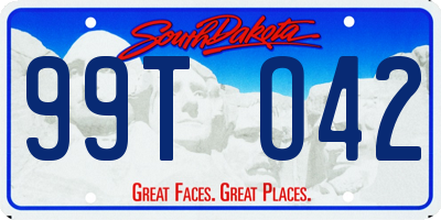 SD license plate 99TO42