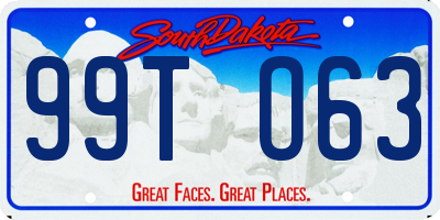 SD license plate 99TO63