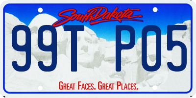 SD license plate 99TP05