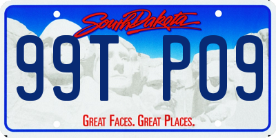 SD license plate 99TP09