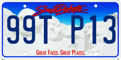 SD license plate 99TP13