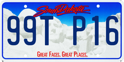 SD license plate 99TP16