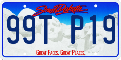 SD license plate 99TP19