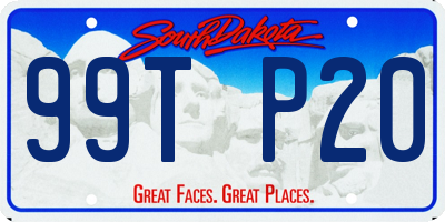SD license plate 99TP20