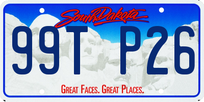 SD license plate 99TP26