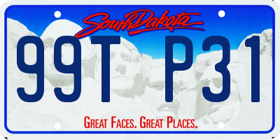 SD license plate 99TP31