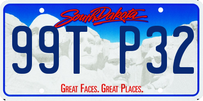 SD license plate 99TP32