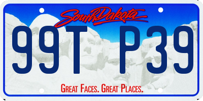 SD license plate 99TP39