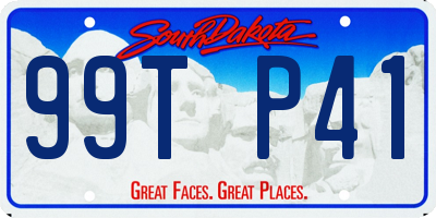 SD license plate 99TP41