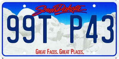 SD license plate 99TP43